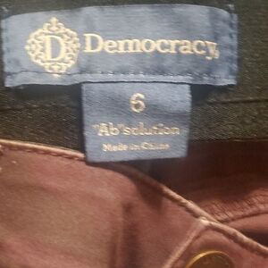Democracy Pants Purple Camo "Ab"solution Absolution Zippered Pockets